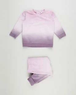 Best Pirce 🤩 Cotton On Kids Bobbi & Peta Tracksuit - Babies Lavender Fog, Pale Violet & Dusk Purple Dip Dye 🔔