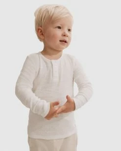 Top 10 ❤️ Country Road Double Faced Organically Grown Cotton Textured Henley Marshmallow 🧨