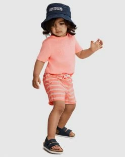 New 👏 Country Road Multi Stripe Recycled Board Short Papaya 🧨