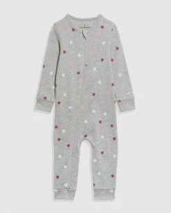 Best Pirce 🎁 Country Road Organically Grown Cotton Spot Rib Jumpsuit Light Grey Marle 🛒