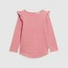 Flash Sale 🛒 Country Road Recycled Polyester Soft Stripe T-shirt Metallic Pink 🌟