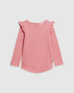 Flash Sale 🛒 Country Road Recycled Polyester Soft Stripe T-shirt Metallic Pink 🌟
