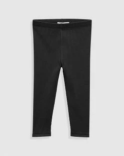 Discount 🧨 Country Road Organically Grown Cotton Solid Rib Legging Black 👍