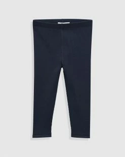 New 🎁 Country Road Organically Grown Cotton Solid Rib Legging French Navy 👏