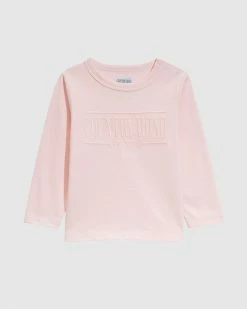 Promo 👏 Country Road Verified Australian Cotton Long Sleeve Heritage T-shirt Pale Pink ✔️