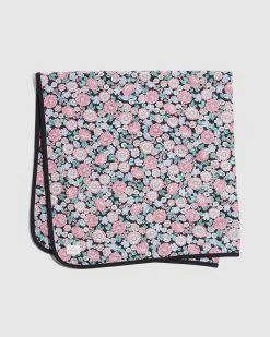 Outlet 🌟 Country Road Organically Grown Cotton Floral Blanket Charcoal ✔️