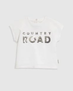 Best reviews of 😀 Country Road Organically Grown Cotton Logo Sequin T-shirt Sil Mtlc Marsh 🎁