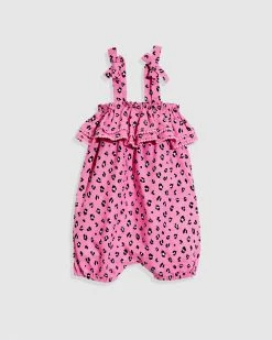 Cheapest 🎁 Country Road Leopard Frill Bodysuit Pale Pink ✔️