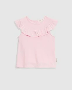 Coupon 🔥 Country Road Frill T-shirt Pale Pink 😀
