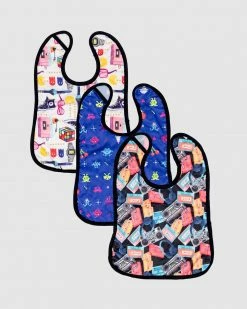 Budget ✨ Designer Bums Baby Bib 3 Pack Retro 😀