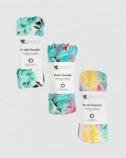 Brand new 💯 Designer Bums Organic Premium Muslin Swaddle Bright ⌛