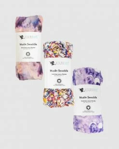 Budget 🎁 Designer Bums Organic Premium Swaddle 3 Pack Pastels 🌟