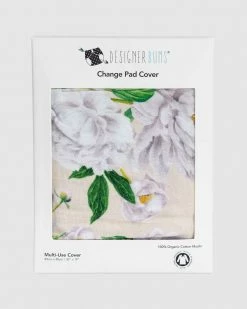 Best Sale 😀 Designer Bums Change Pad /Bassinet Sheet Single Pure Peony 🧨