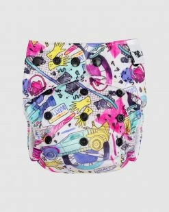 Discount 👏 Designer Bums Reusable Cloth Nappy Outta Time 🧨