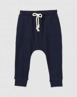 Promo ✨ Designer Kidz Parker Rib Trackpants Navy 👍