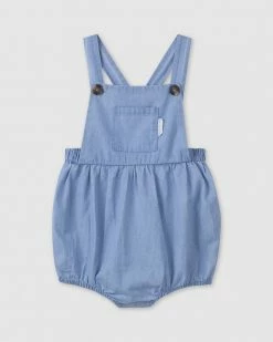 Budget 😀 Designer Kidz Aspen Button Romper Sky Blue 🛒