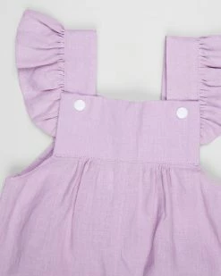 Outlet 😀 Dukes and Duchesses Apparel Short Ruffle Overalls - Babies Lilac ⭐ -Baby Online store http3A2F2Fstatic.theiconic.com .au2Fp2Fdukes and duchesses 0132 5424441 3