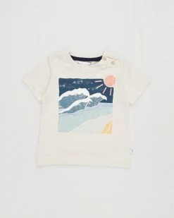 Top 10 🎁 Fox & Finch Seaside Wave Tee - Babies Stone 🔔