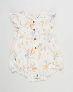 Outlet 😀 Fox & Finch Galah Woven Bodysuit - Babies Print ❤️