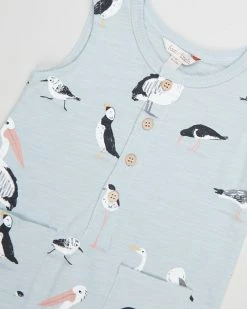 Hot Sale 🥰 Fox & Finch Seaside Pocket Romper - Babies Seagull Print ✨ -Baby Online store http3A2F2Fstatic.theiconic.com .au2Fp2Ffox and finch 3391 6158931 3