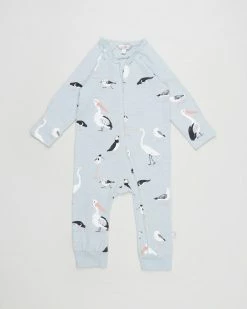 Cheap 🧨 Fox & Finch Seaside LS Zip Romper - Babies Print 🥰