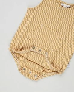 Buy 🔔 Fox & Finch Arizona Stripe Pocket Romper - Babies Yellow 🎉 -Baby Online store http3A2F2Fstatic.theiconic.com .au2Fp2Ffox and finch 4013 2586431 3