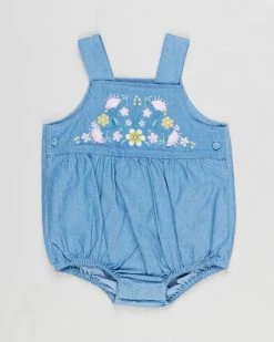 Best Sale 😍 Fox & Finch Amazon Chambray Romper - Babies Blue 🌟