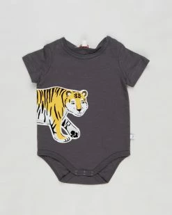 Promo 🔔 Fox & Finch Jungle Tiger Bodysuit - Babies Grey ⭐