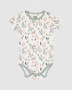 New 🛒 Goldie + Ace Native Print Short Sleeve Bodysuit - Babies Antique White 😀