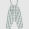 Wholesale ❤️ Goldie + Ace Jamie Check Cotton Overalls - Babies-Kids Sage 🔥
