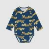 Best Pirce ⌛ Gorman Playground Tiger Baby Onesie Navy 🔥