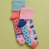 Cheap 👍 Happy 🧦 Socks Bunny Anti Slip 🧦 Socks 2-Pack - Kids Multi 🌟