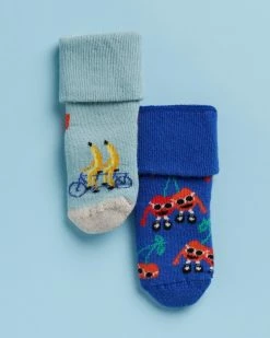 Coupon 🎉 Happy 🧦 Socks Fruit Mates Terry 🧦 Socks 2-Pack - Babies 🔥