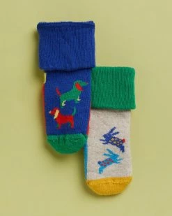 Best Pirce 🧨 Happy 🧦 Socks Bunny & 🐶 Dog 🧦 Socks 2-Pack - Babies Multi 💯