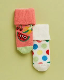 Best Pirce 😀 Happy 🧦 Socks Fruit Mix 🧦 Socks 2-Pack - Babies Multi ✔️