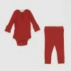 Best Pirce 🔔 Hello Night Merino Knitted Bodysuit Set - Babies Rust ✔️