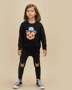 Brand new 🥰 Huxbaby Digi Tiger Drop Crotch Pants - Babies-Kids Black 🤩