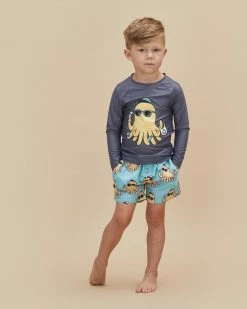 Wholesale 😀 Huxbaby Eco Octo Swim Shorts - Babies-Kids Bright Surf 😍