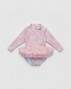 Budget ✨ Huxbaby ICONIC EXCLUSIVE - Floral Ballet 🩱 Swimsuit - Babies-Kids Dusty Rose 😍