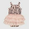 Best Sale ⌛ Huxbaby Tiger Tiered Ballet Onesie - Babies Peach ⌛