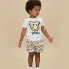 Brand new 🔥 Huxbaby Digi Smiles Stripe Swim Shorts - Babies-Kids Golden 💯