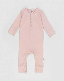 Best Pirce ❤️ Huxbaby Rosie Rib Romper - Babies Rose 🥰