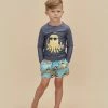 Best reviews of ❤️ Huxbaby Eco Octo Rashguard - Babies-Kids Ink 🧨