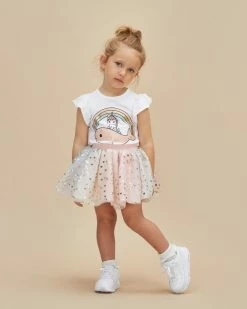 Deals 😀 Huxbaby Sea Friends Frill T-Shirt - Babies-Kids White 🧨