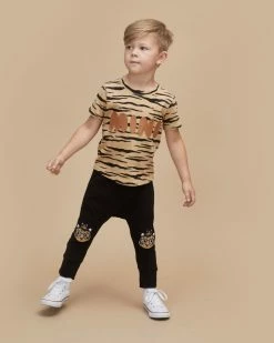 Brand new ✨ Huxbaby Wildcat Knees Drop Crotch Pants - Babies-Kids Black 🔥