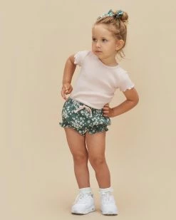 Outlet ✨ Huxbaby Rosie Rib Tee With Lettuce Edge - Babies-Kids Rose 💯