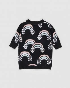 Brand new 🥰 Huxbaby Daisy Rainbow Knit Cardi - Babies-Kids Black 🤩 -Baby Online store http3A2F2Fstatic.theiconic.com .au2Fp2Fhuxbaby 9634 4157331 3
