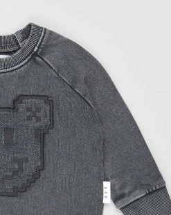 Coupon 🛒 Huxbaby Digi Smile Sweatshirt - Babies-Kids Charcoal 🤩 -Baby Online store http3A2F2Fstatic.theiconic.com .au2Fp2Fhuxbaby 9885 0247331 4