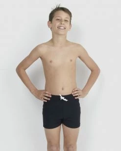 Best Sale 🔔 Infamous Swim Mini Boys Hugh Trunks Black on Black 😉