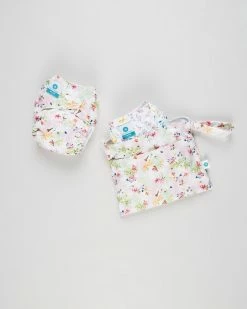 Discount ✨ Itti bitti Bare Essentials One Size Fits Most Reusable Cloth Nappy & Wetbag 2-Pack Fairy Garden 🥰